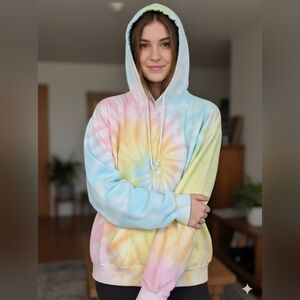 Dreamsicle Tie-dye Hoodie Sweatshirt.